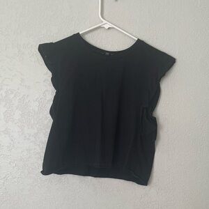 Cropped black blouse
